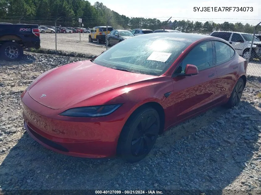 5YJ3E1EA7RF734073 2024 Tesla Model 3 Rear-Wheel Drive