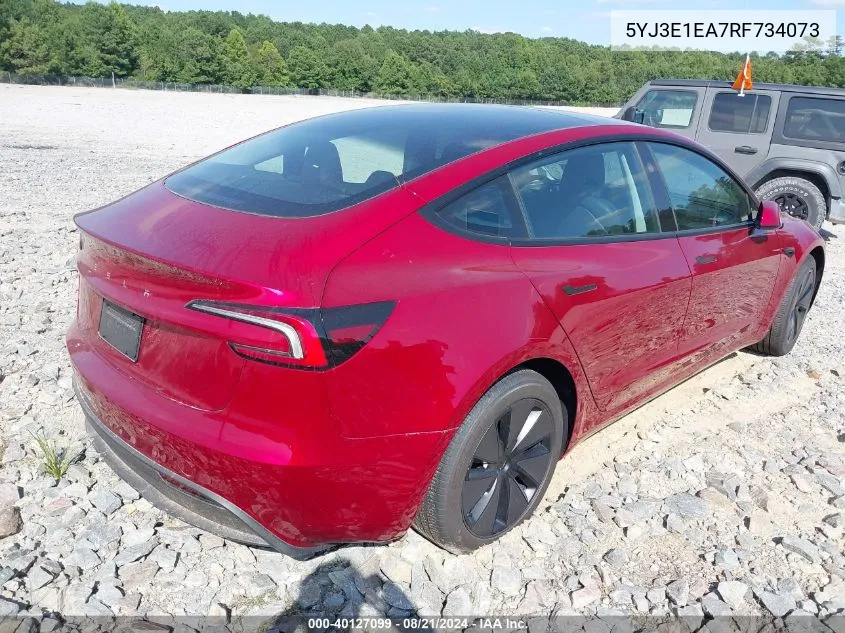 5YJ3E1EA7RF734073 2024 Tesla Model 3 Rear-Wheel Drive