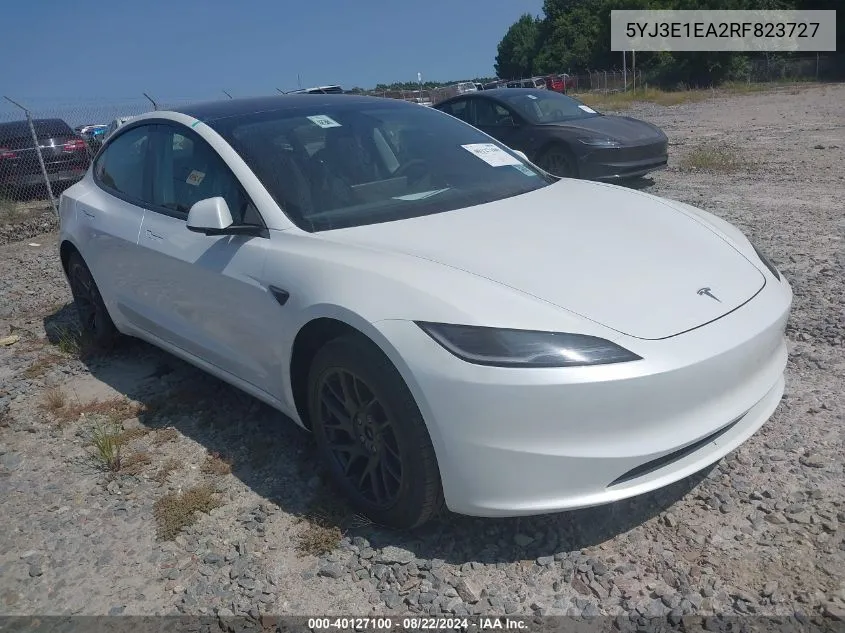 5YJ3E1EA2RF823727 2024 Tesla Model 3 Rear-Wheel Drive