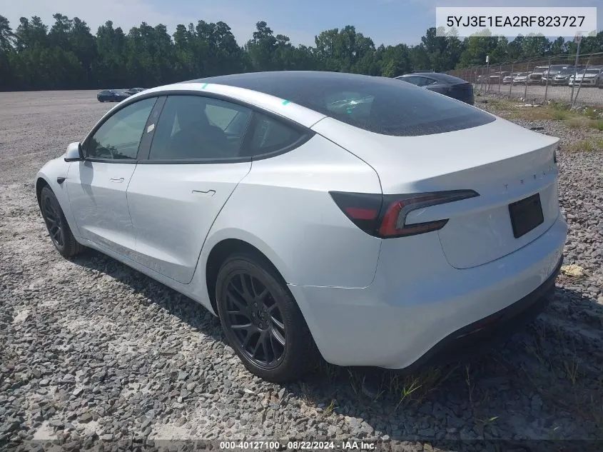 5YJ3E1EA2RF823727 2024 Tesla Model 3 Rear-Wheel Drive