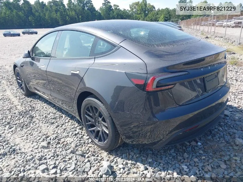 5YJ3E1EA9RF821229 2024 Tesla Model 3 Rear-Wheel Drive