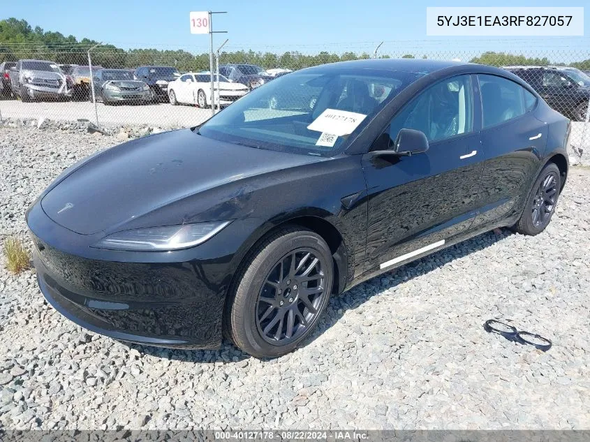 5YJ3E1EA3RF827057 2024 Tesla Model 3 Rear-Wheel Drive