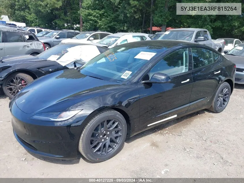 5YJ3E1EA3RF815264 2024 Tesla Model 3 Rear-Wheel Drive