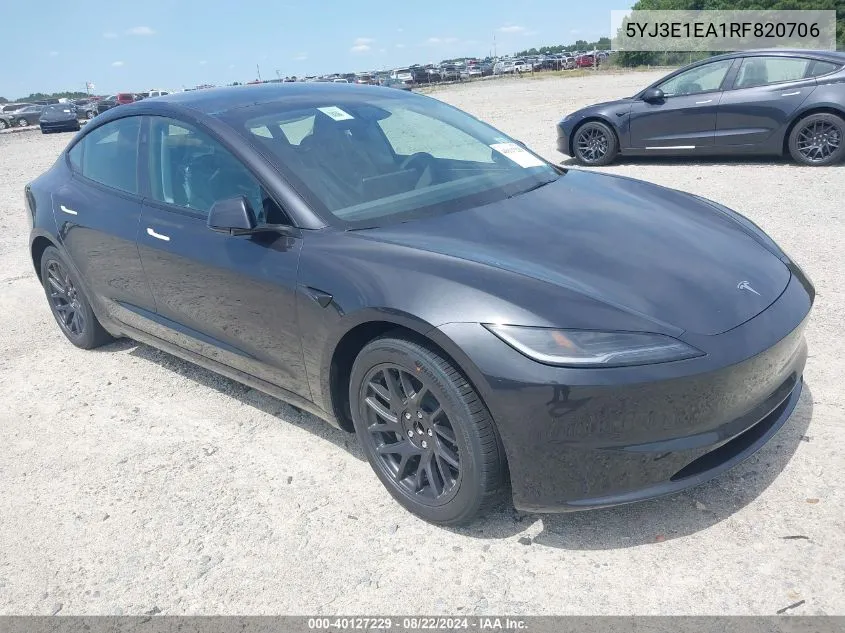 5YJ3E1EA1RF820706 2024 Tesla Model 3 Rear-Wheel Drive