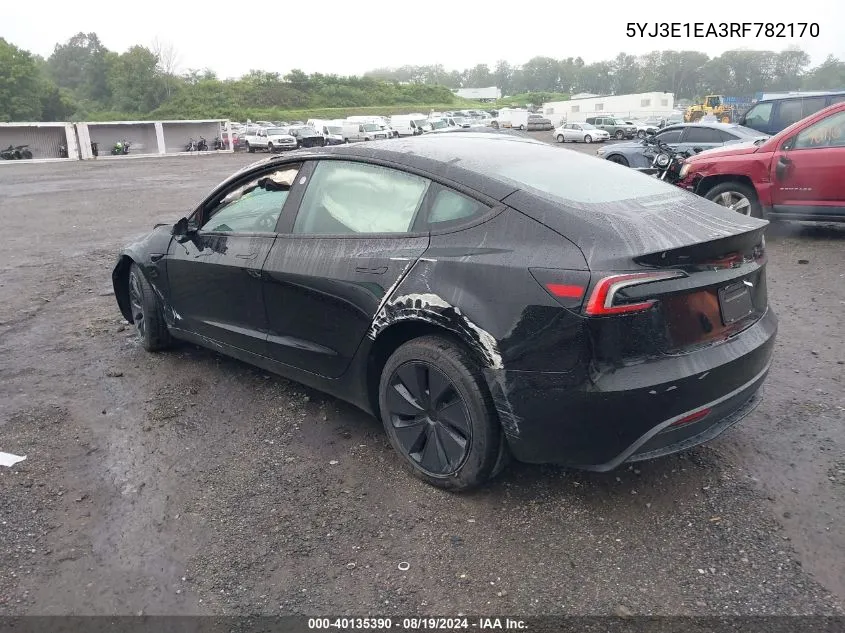 5YJ3E1EA3RF782170 2024 Tesla Model 3 Rear-Wheel Drive