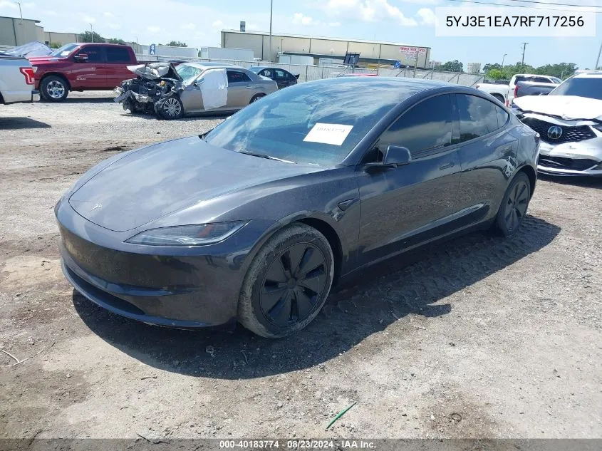 5YJ3E1EA7RF717256 2024 Tesla Model 3 Rear-Wheel Drive