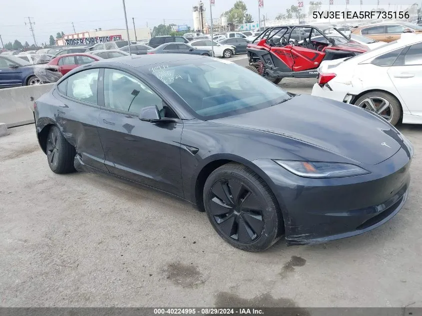 5YJ3E1EA5RF735156 2024 Tesla Model 3 Rear-Wheel Drive