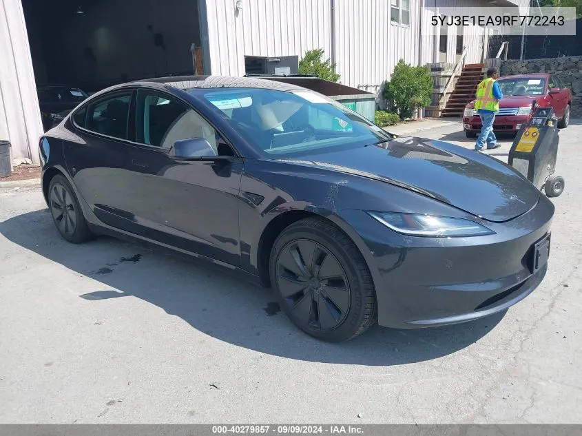 5YJ3E1EA9RF772243 2024 Tesla Model 3 Rear-Wheel Drive