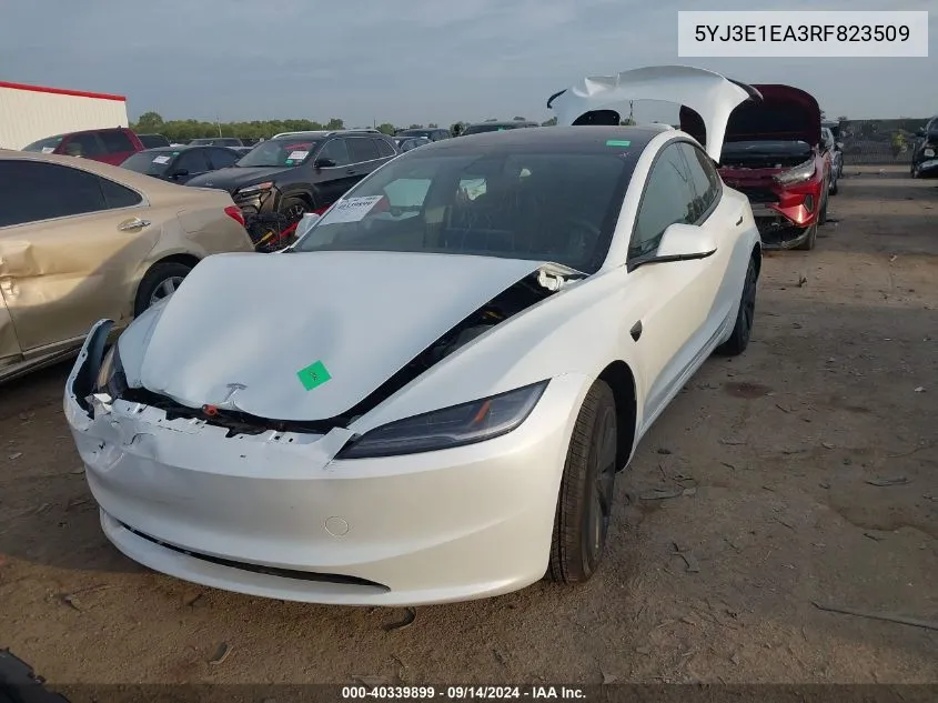 2024 Tesla Model 3 Rear-Wheel Drive VIN: 5YJ3E1EA3RF823509 Lot: 40339899