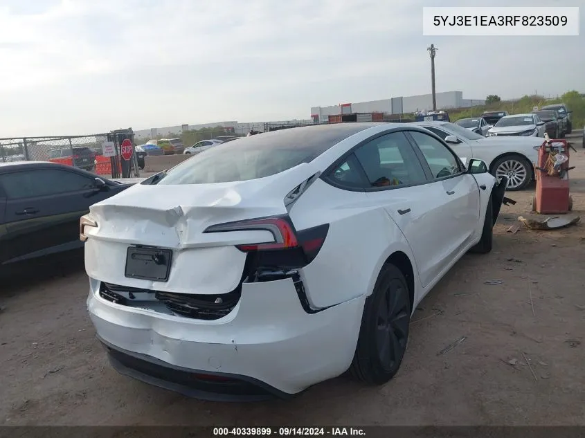 5YJ3E1EA3RF823509 2024 Tesla Model 3 Rear-Wheel Drive