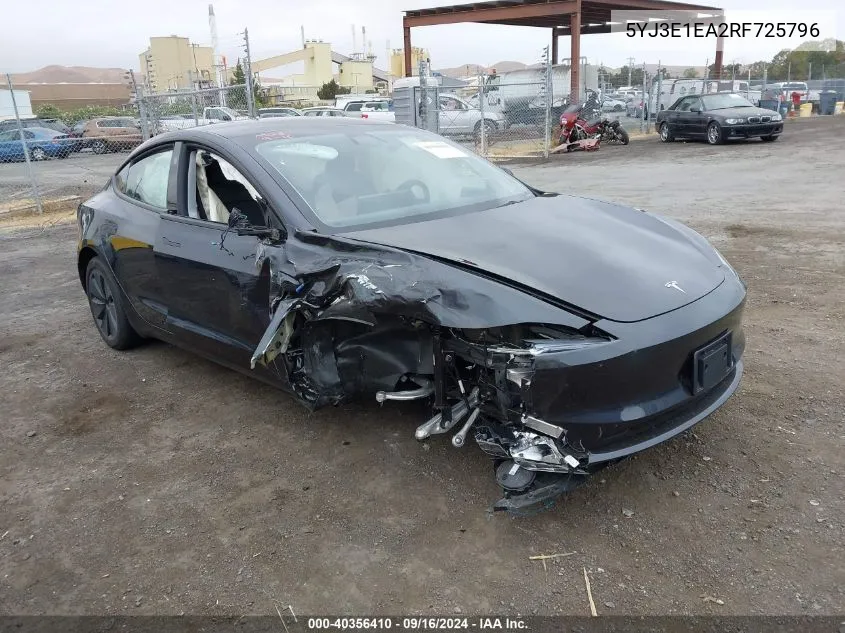 5YJ3E1EA2RF725796 2024 Tesla Model 3 Rear-Wheel Drive