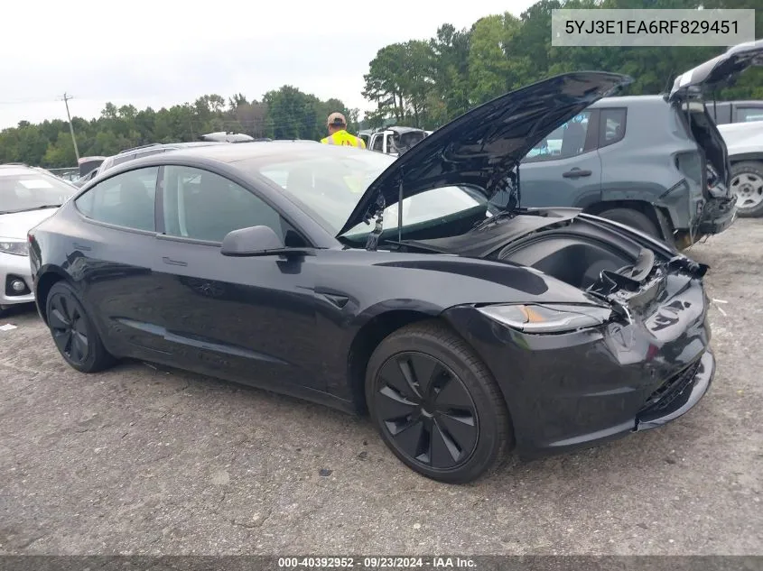 5YJ3E1EA6RF829451 2024 Tesla Model 3