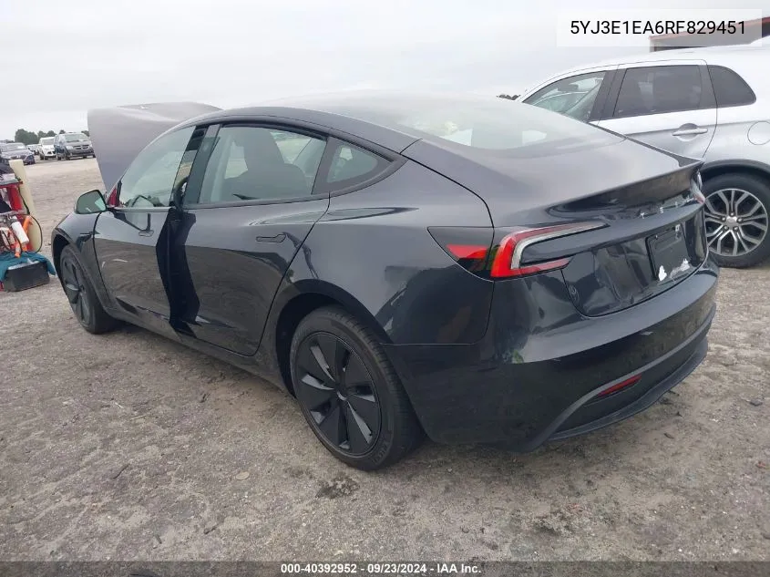 5YJ3E1EA6RF829451 2024 Tesla Model 3