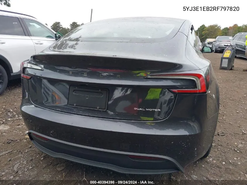 5YJ3E1EB2RF797820 2024 Tesla Model 3