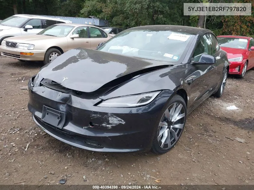 5YJ3E1EB2RF797820 2024 Tesla Model 3