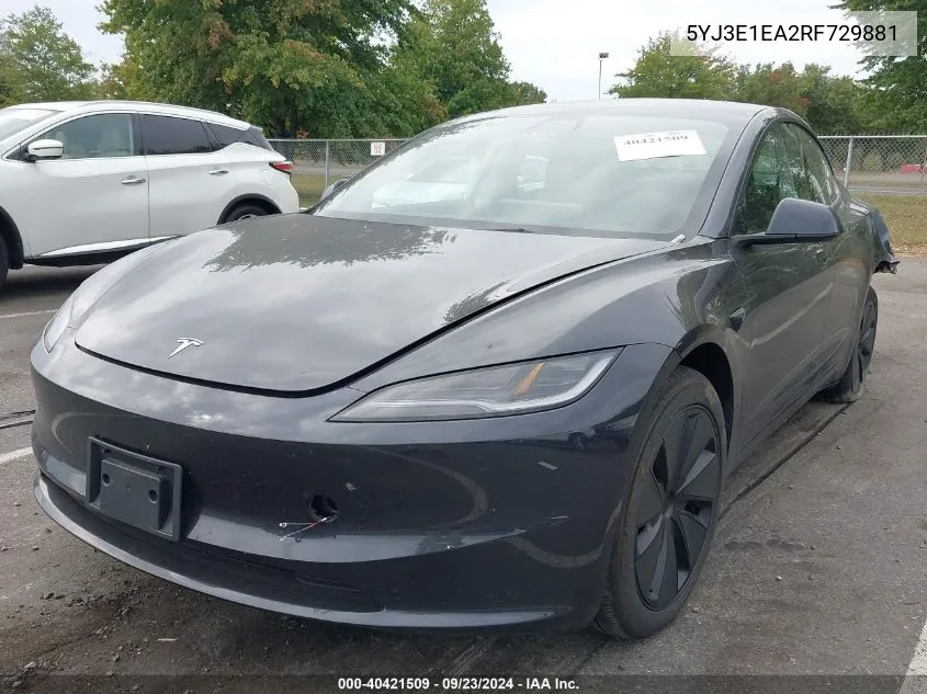 5YJ3E1EA2RF729881 2024 Tesla Model 3 Rear-Wheel Drive