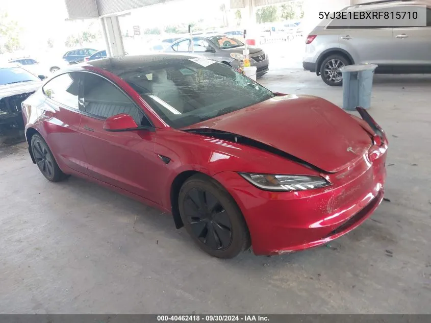 2024 Tesla Model 3 VIN: 5YJ3E1EBXRF815710 Lot: 40462418