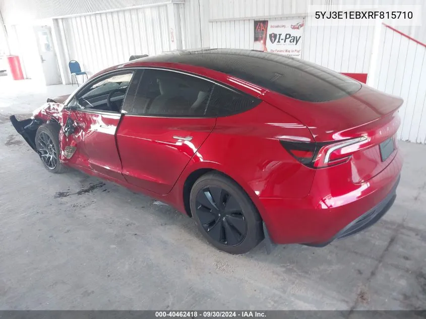 5YJ3E1EBXRF815710 2024 Tesla Model 3