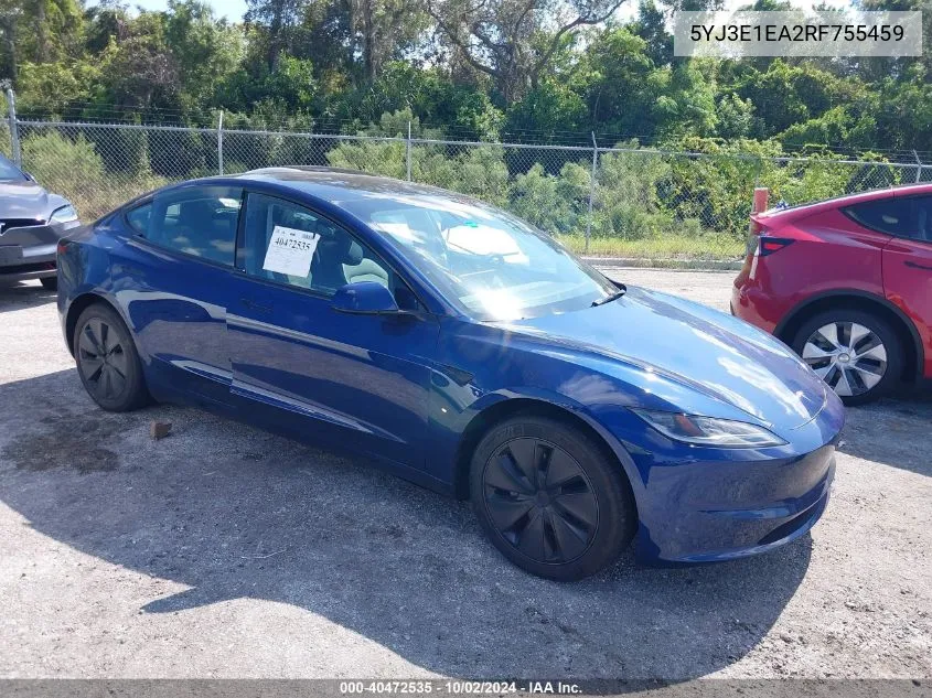 5YJ3E1EA2RF755459 2024 Tesla Model 3