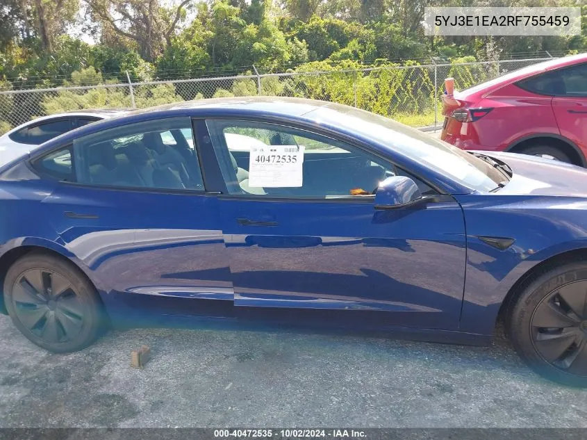 5YJ3E1EA2RF755459 2024 Tesla Model 3