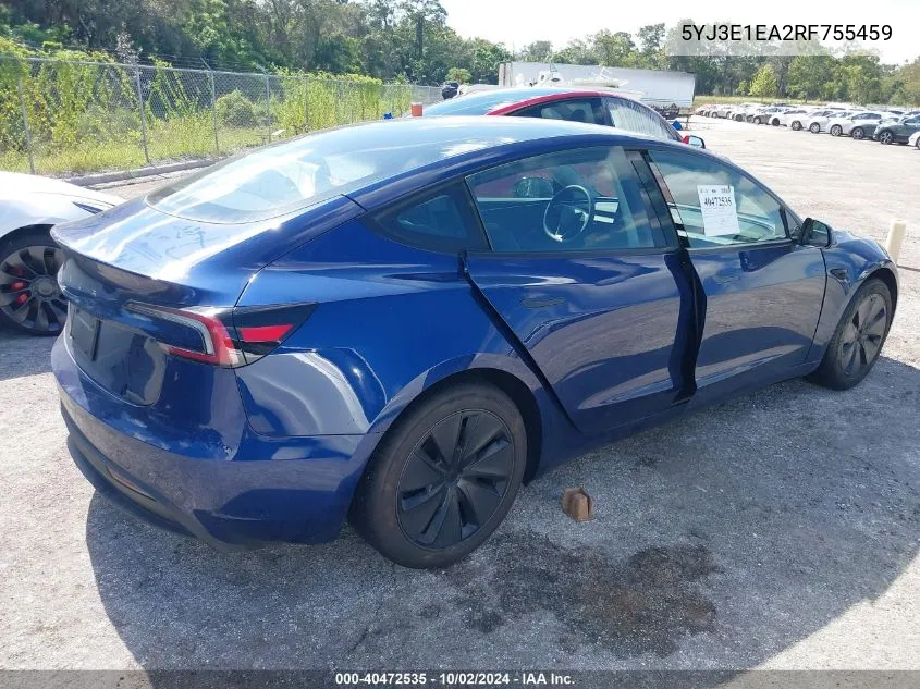 5YJ3E1EA2RF755459 2024 Tesla Model 3