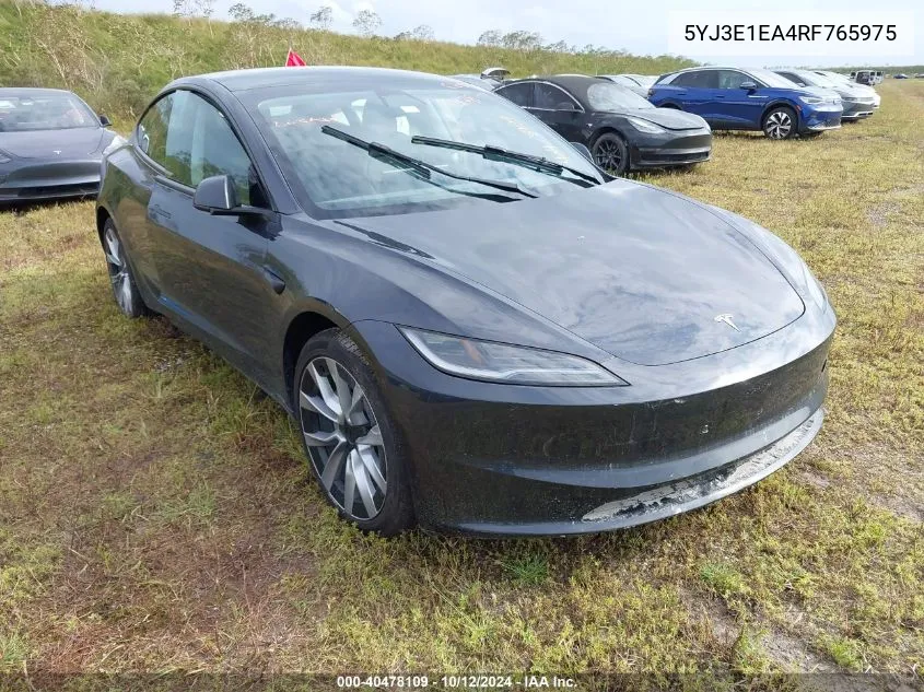 2024 Tesla Model 3 VIN: 5YJ3E1EA4RF765975 Lot: 40478109