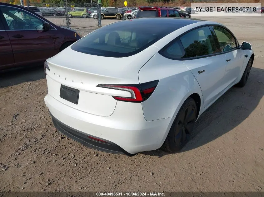 5YJ3E1EA6RF846718 2024 Tesla Model 3 Rear-Wheel Drive