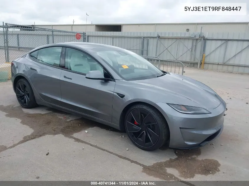 2024 Tesla Model 3 Performance VIN: 5YJ3E1ET9RF848447 Lot: 40741344