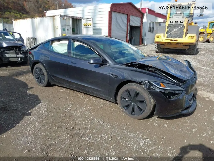 2024 Tesla Model 3 VIN: 5YJ3E1EA5RF735545 Lot: 40828589