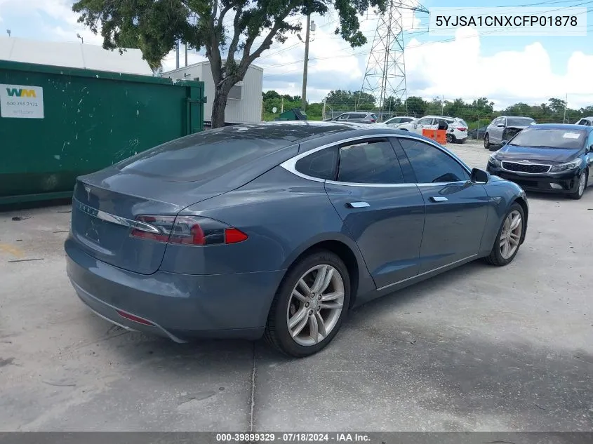 2012 Tesla Model S Signature VIN: 5YJSA1CNXCFP01878 Lot: 39899329