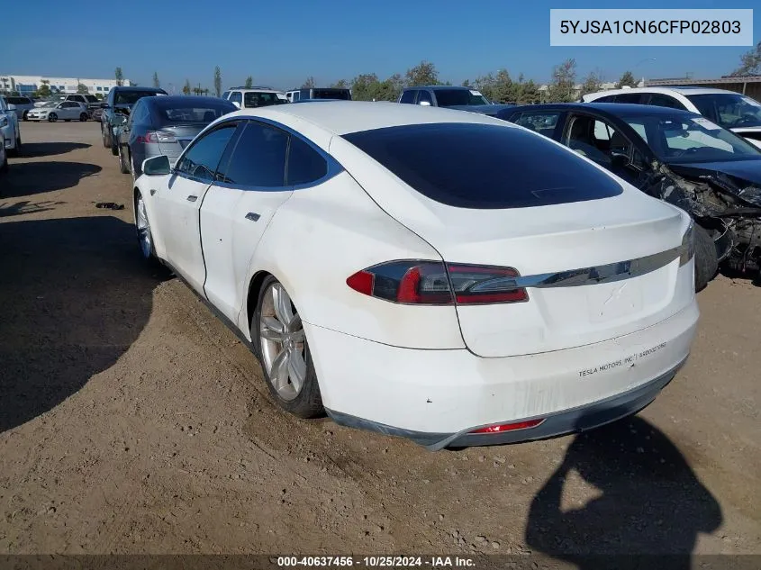 2012 Tesla Model S Signature VIN: 5YJSA1CN6CFP02803 Lot: 40637456