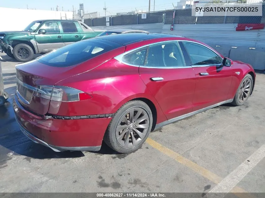 2012 Tesla Model S Signature VIN: 5YJSA1DN7CFS00025 Lot: 40862627