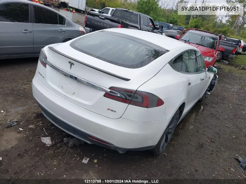 2013 Tesla Model S Performance VIN: 5YJSA1DP1DFP16951 Lot: 12113758