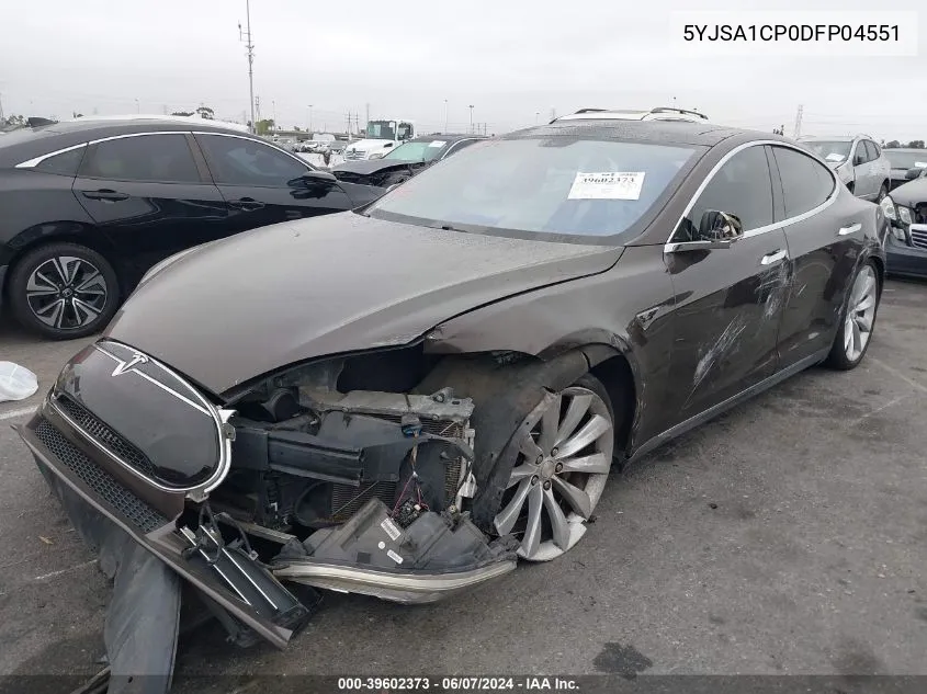 2013 Tesla Model S Performance VIN: 5YJSA1CP0DFP04551 Lot: 39602373