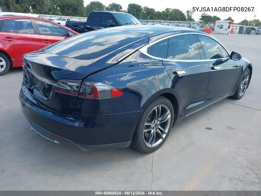 2013 Tesla Model S VIN: 5YJSA1AG8DFP08267 Lot: 40068824