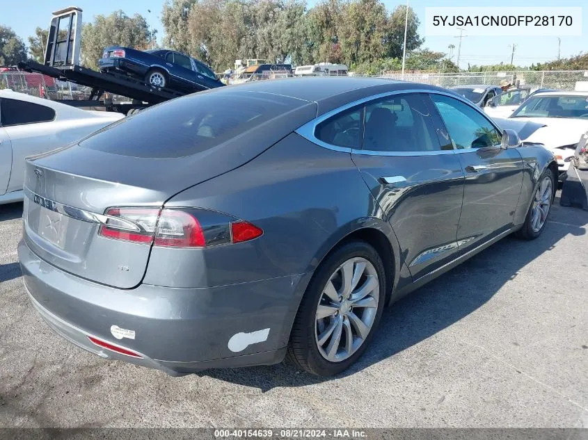 2013 Tesla Model S VIN: 5YJSA1CN0DFP28170 Lot: 40154639