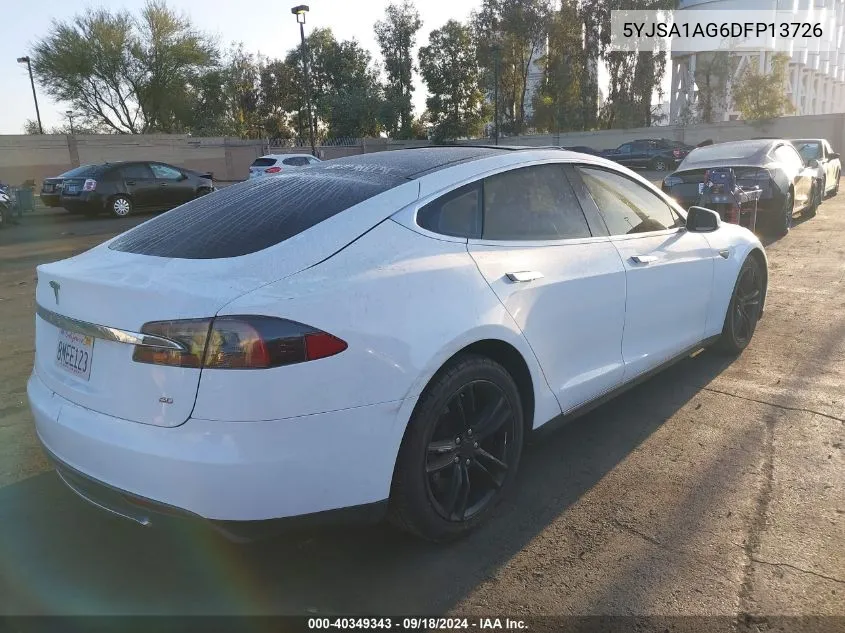 2013 Tesla Model S VIN: 5YJSA1AG6DFP13726 Lot: 40349343