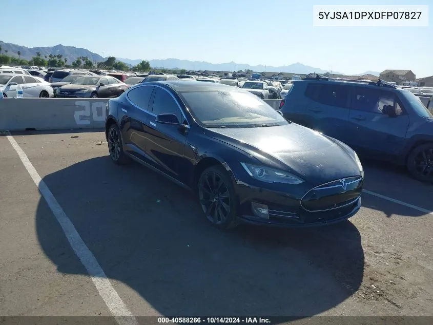 2013 Tesla Model S Performance VIN: 5YJSA1DPXDFP07827 Lot: 40588266