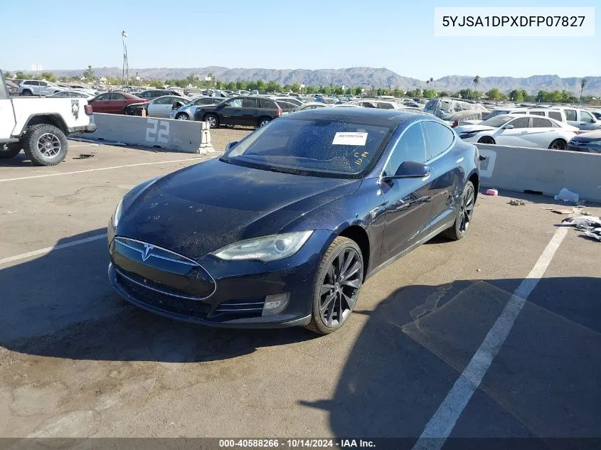 2013 Tesla Model S Performance VIN: 5YJSA1DPXDFP07827 Lot: 40588266