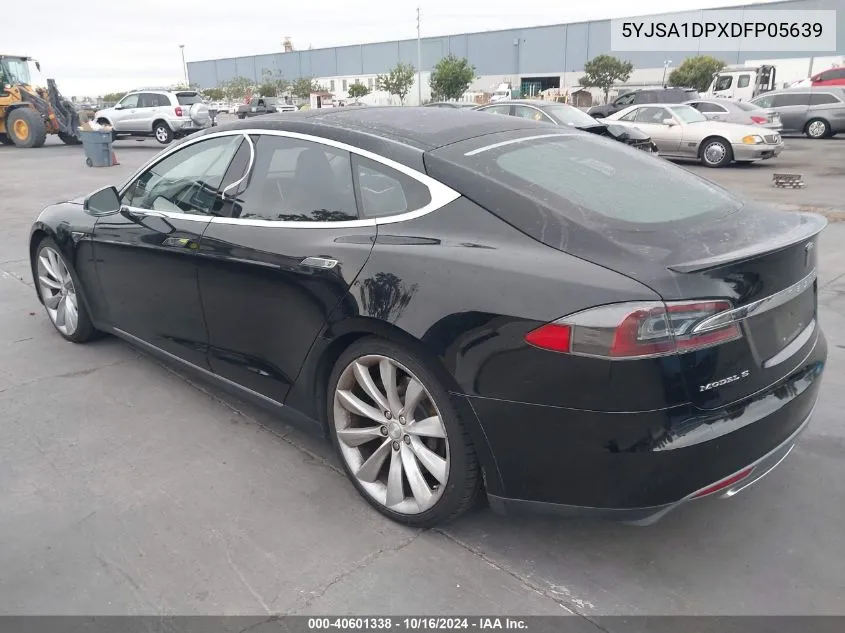 2013 Tesla Model S Performance VIN: 5YJSA1DPXDFP05639 Lot: 40601338