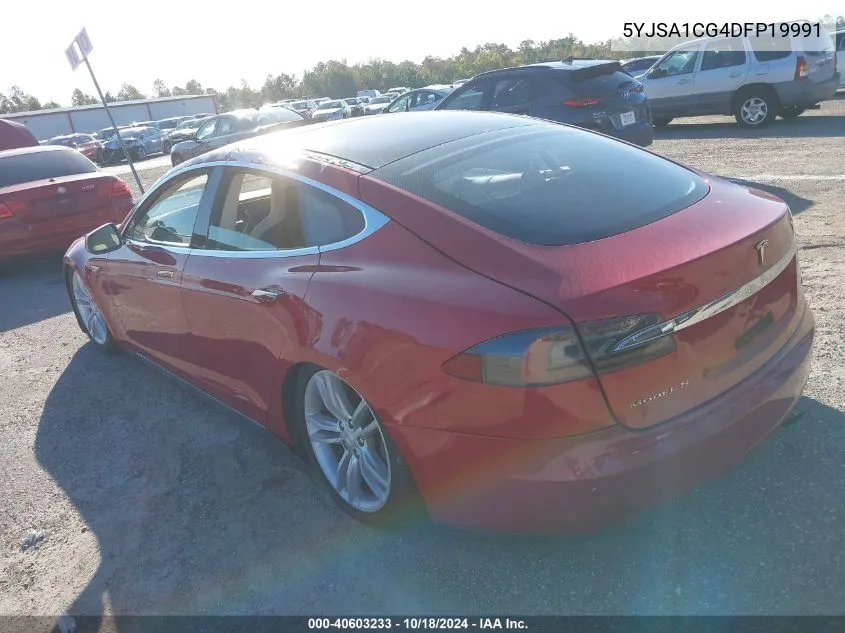 2013 Tesla Model S VIN: 5YJSA1CG4DFP19991 Lot: 40603233