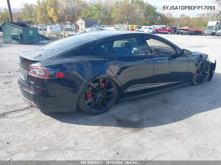 2013 Tesla Model S Performance VIN: 5YJSA1DP8DFP17093 Lot: 40608217