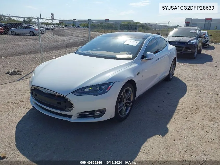 2013 Tesla Model S VIN: 5YJSA1CG2DFP28639 Lot: 40628246