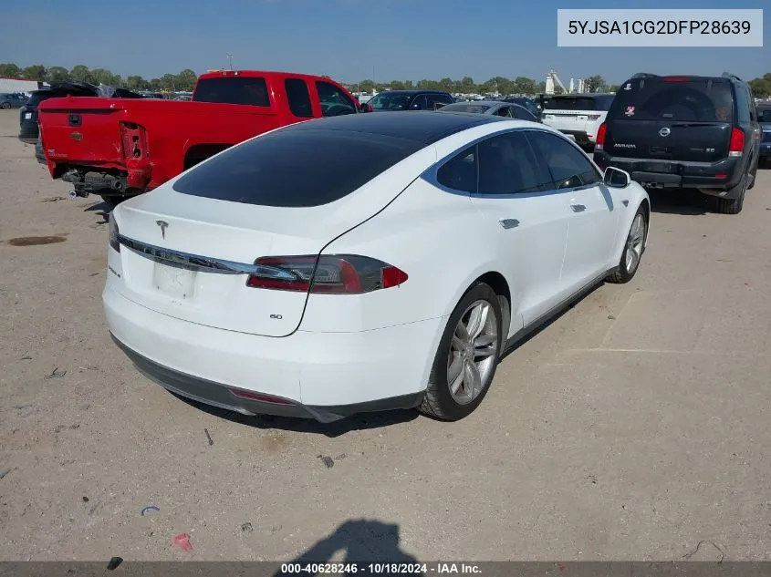 2013 Tesla Model S VIN: 5YJSA1CG2DFP28639 Lot: 40628246