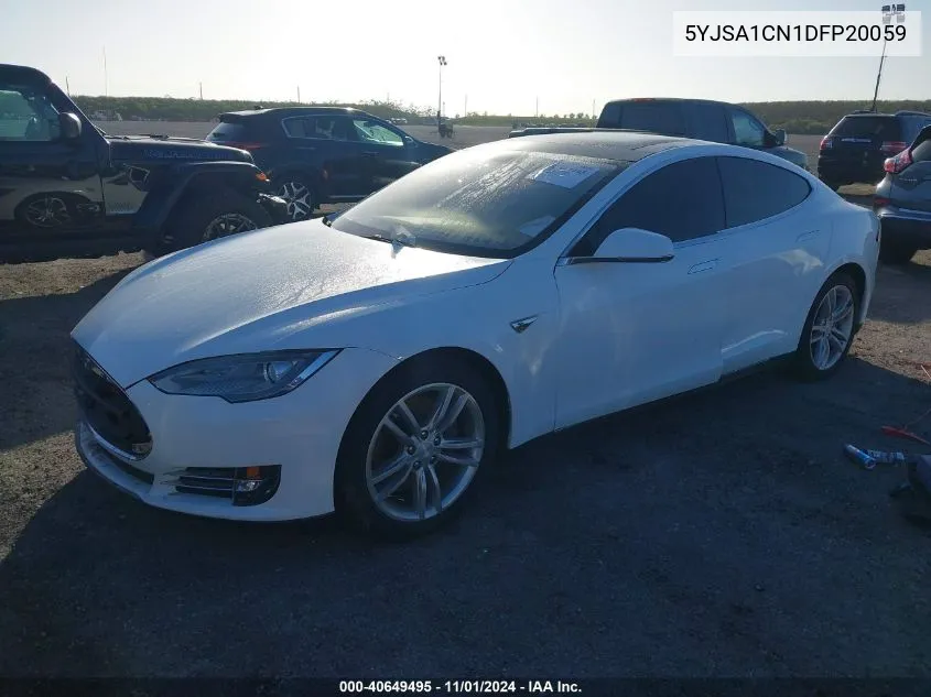 2013 Tesla Model S VIN: 5YJSA1CN1DFP20059 Lot: 40649495