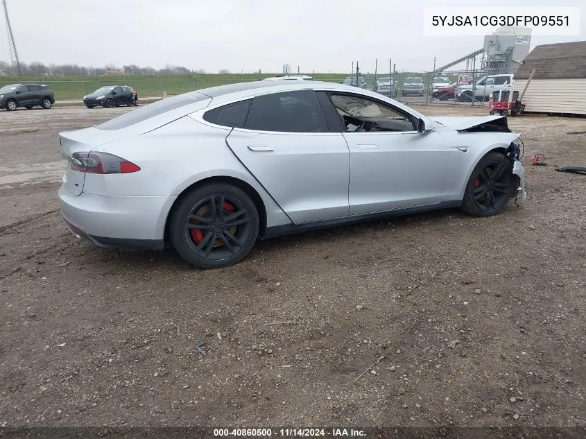 2013 Tesla Model S VIN: 5YJSA1CG3DFP09551 Lot: 40860500