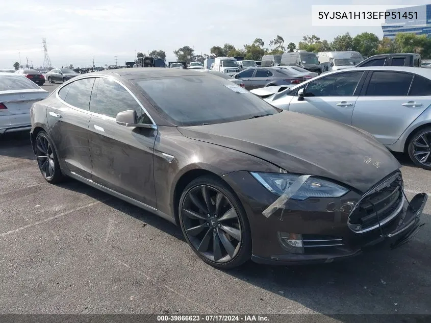 5YJSA1H13EFP51451 2014 Tesla Model S P85