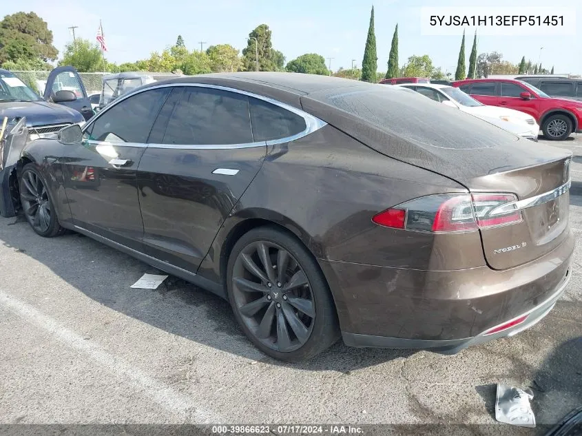 5YJSA1H13EFP51451 2014 Tesla Model S P85