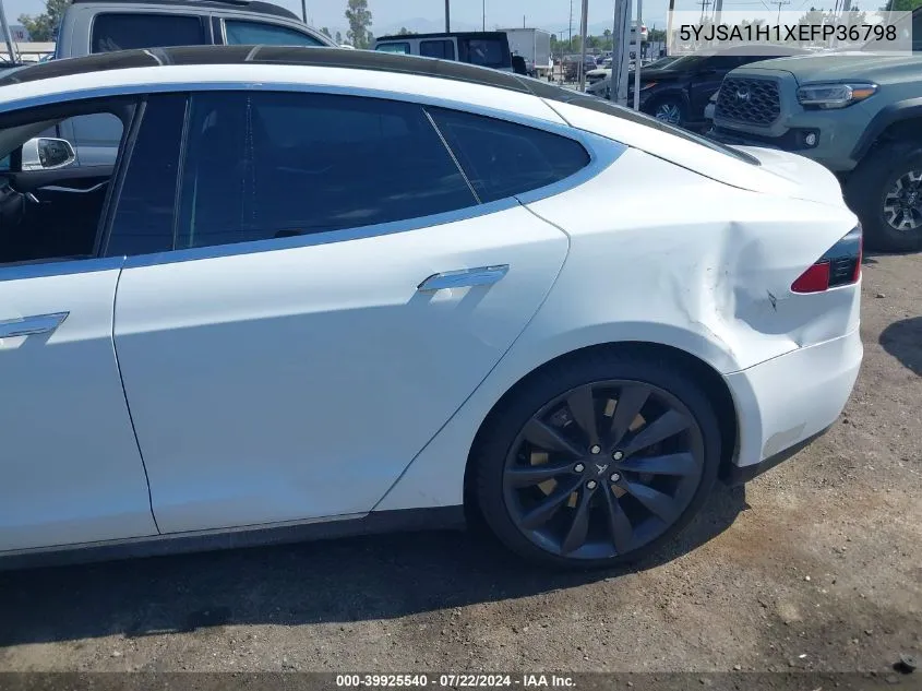 2014 Tesla Model S P85 VIN: 5YJSA1H1XEFP36798 Lot: 39925540