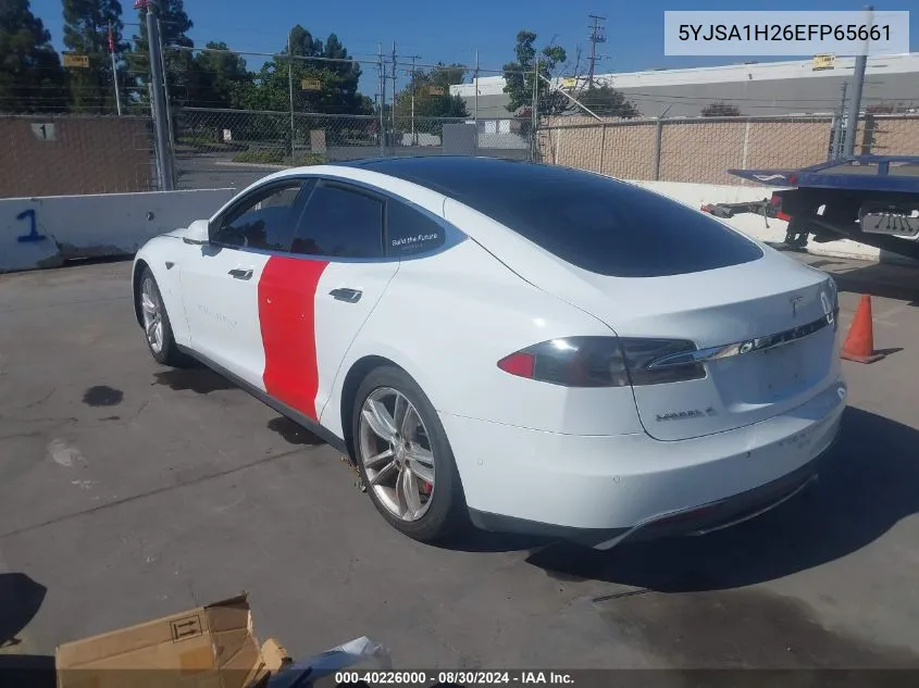 2014 Tesla Model S P85D VIN: 5YJSA1H26EFP65661 Lot: 40226000